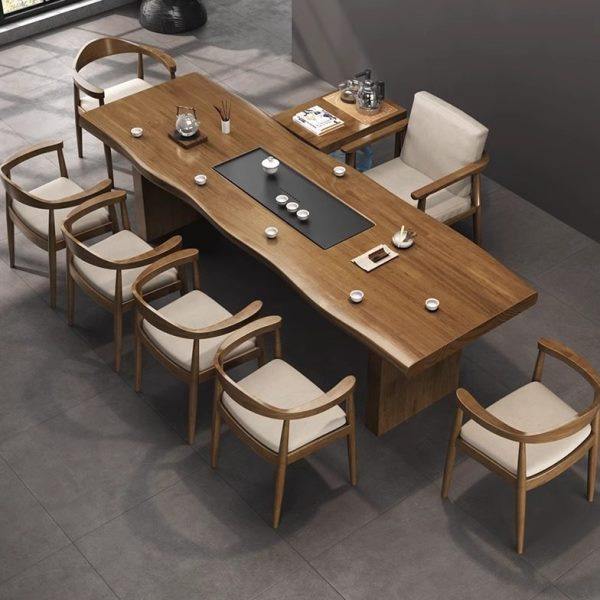 新中式实木茶桌椅组合客厅现简约泡茶桌家用公室原木大板茶台,商业/办公家具,茶台/茶桌,淘宝优惠券,粉丝福利购,淘宝优惠卷