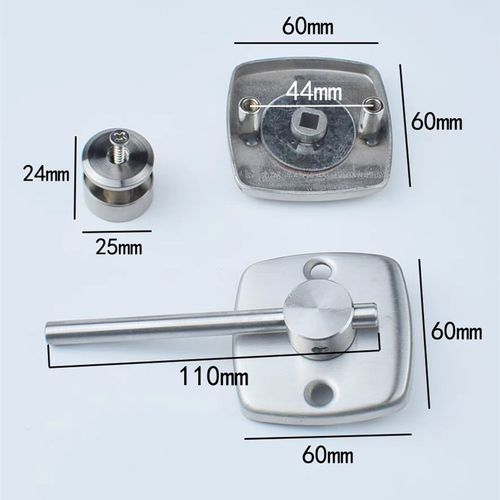 公共厕所门锁卫生间隔断配件不锈钢带杆子方型锁指示锁洗手间搭扣