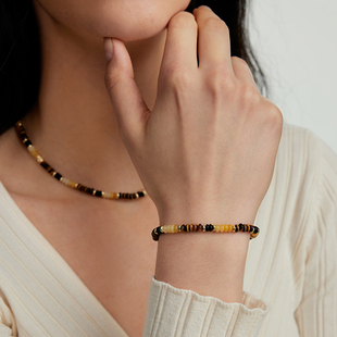 ARSIS秘密花园虎眼财运串珠手链高级感简约秋日美拉德穿搭女新款