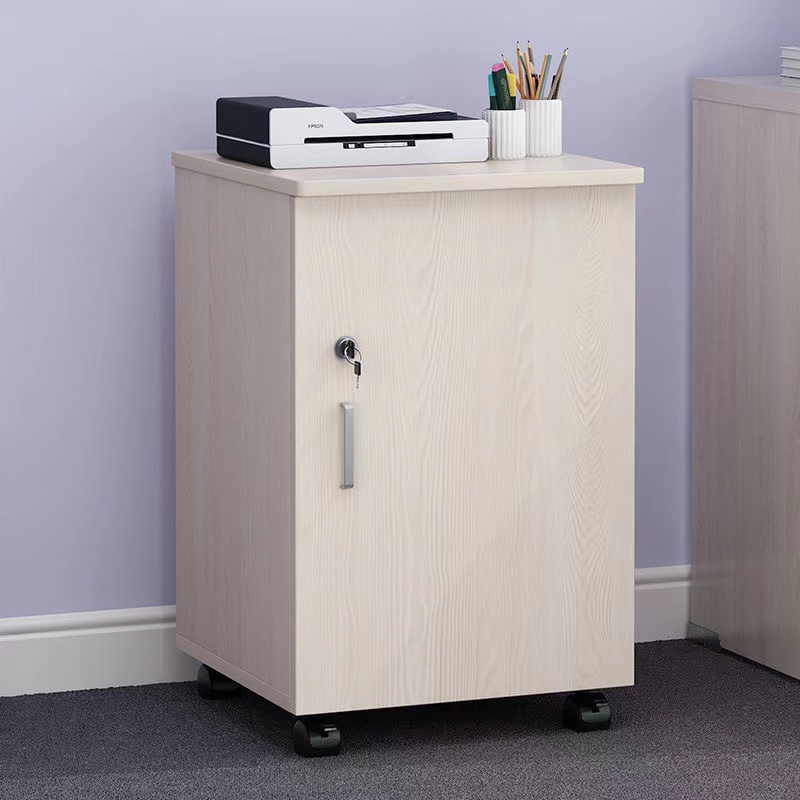 木质文件柜免安装办工落地柜抽屉资料柜桌下移动带锁储物柜活动柜