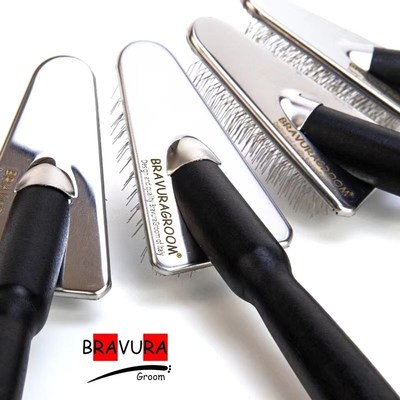 意大利猫咪狗狗梳毛梳子 宠物美容拉毛开结 三角梳黑柄针梳