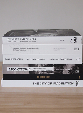 样板房装饰真书 简约现代黑白灰风格 极简模型书饰品摆件道具书