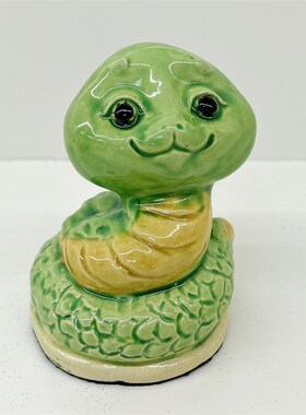 蛇年唐三彩十二生肖龙马牛猴蛇陶瓷摆件招财生日礼洛阳文创中国风