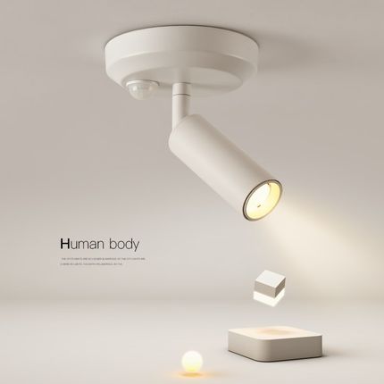 人体感应射灯过道走廊灯创意led吸顶灯简约现代楼梯阳台中山灯具