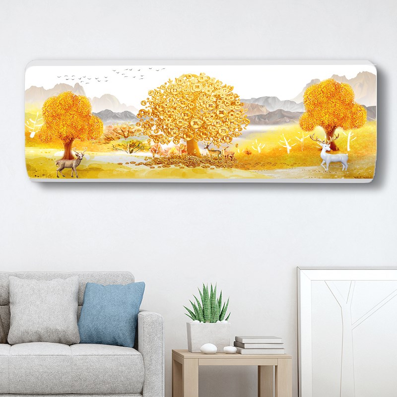 简约弹力全包空调罩防尘罩2P1.5匹通用L壁挂室内空调保护罩挂机套