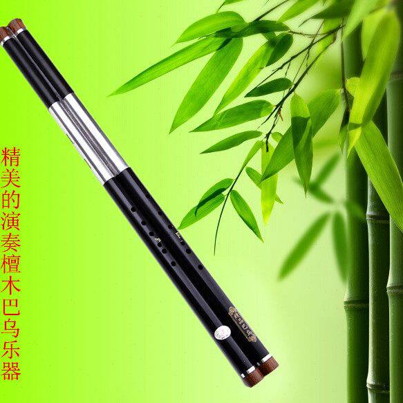 云南省新款好吹卖巴乌横吹双管黑檀木F调降B调练习演出优质葫芦丝