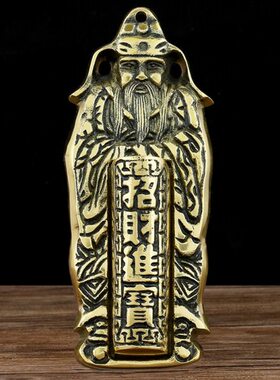 铜挂炉门口土地灶君墙壁铜香炉全铜门神插香上香吊炉家用天官炉