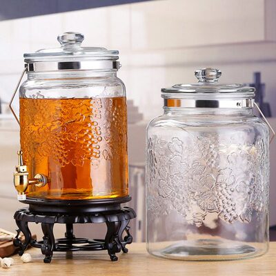 玻璃储油罐厨房密封食用储油桶防漏家用酱油醋花生油壶专用大容量