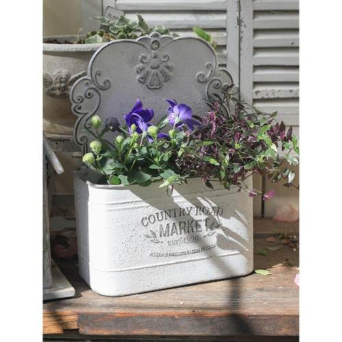 森德源铁制壁挂式花盆花园收纳及组织家居装饰欧式覆古墙花盆墙装