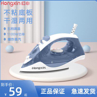 红心电熨斗家用调温蒸汽手持式迷你学生宿舍烫斗小型熨烫机RH195