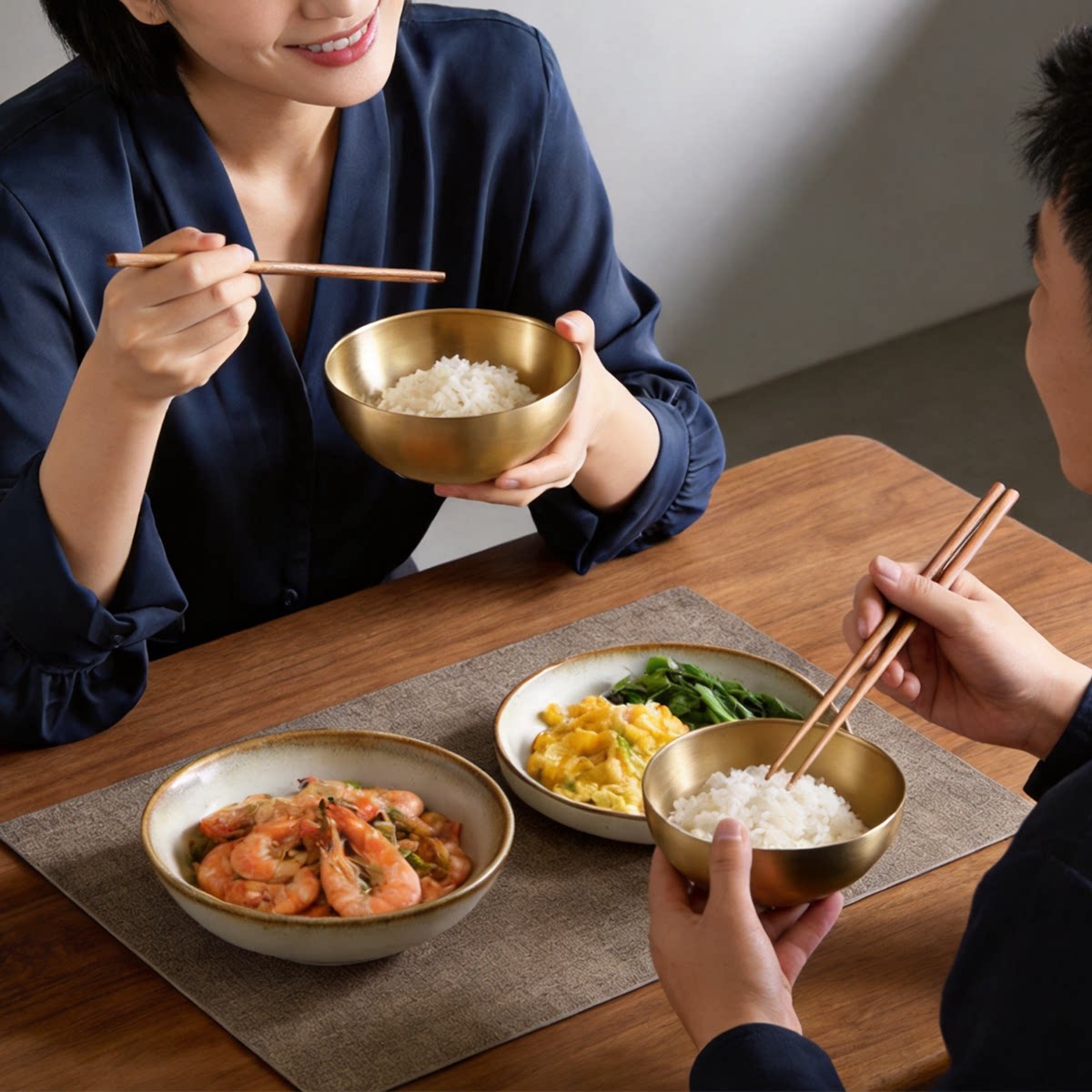 轻奢风韩式泡面碗高级料理备菜盆耐摔沙拉碗高级鎏金色不锈钢碗钵