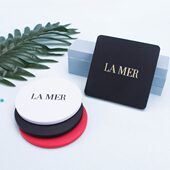 LAMER小圆镜迷你小方镜手持化妆镜可定制便携随身黑色镜子学生女