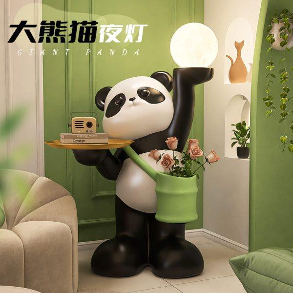 网红大熊猫落地灯摆件乔迁新居礼品电视柜客厅沙发边几家居装饰品,家居饰品,落地摆件,淘宝优惠券,粉丝福利购,淘宝优惠卷
