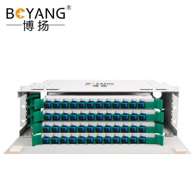 博扬 48芯ODF光纤配线架/子框/单元体满配SC多模(50/125)推拉式