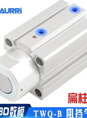 阻挡气缸TWQ20/25/32/40/50X10X15X20SB扁柱式代替亚德客
