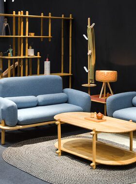 PIY/拼爱玩布丁沙发小户型客厅懒人卧室简易现代北欧实木轻奢双人