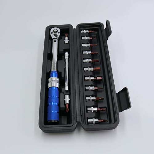 预置式扭矩扳手1/4 2-24N.m 15件套可调扭力扳手 预置力矩扳手