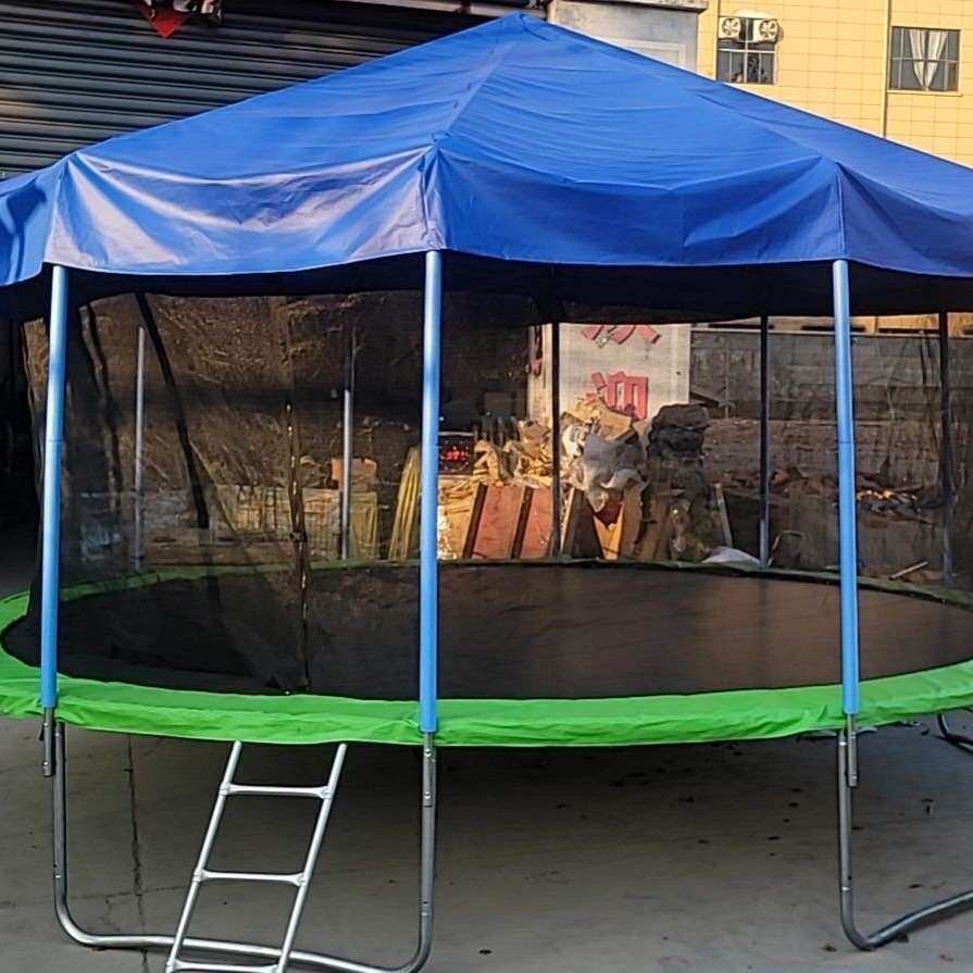 儿童家用蹦蹦床彩色顶棚布商用大型户外成人健身带护网跳跳床配件