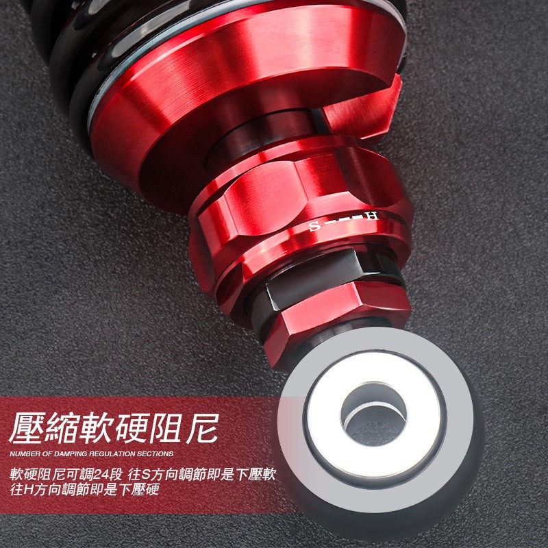 台湾巴祖卡JP102改装后减震小牛N1S NQI/劲战三四代目/PCX150避震