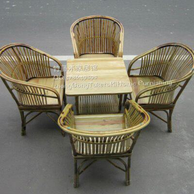 竹家具*夏季乘凉桌椅 阳台竹桌椅 喝茶专用桌椅 竹桌椅套件餐桌椅