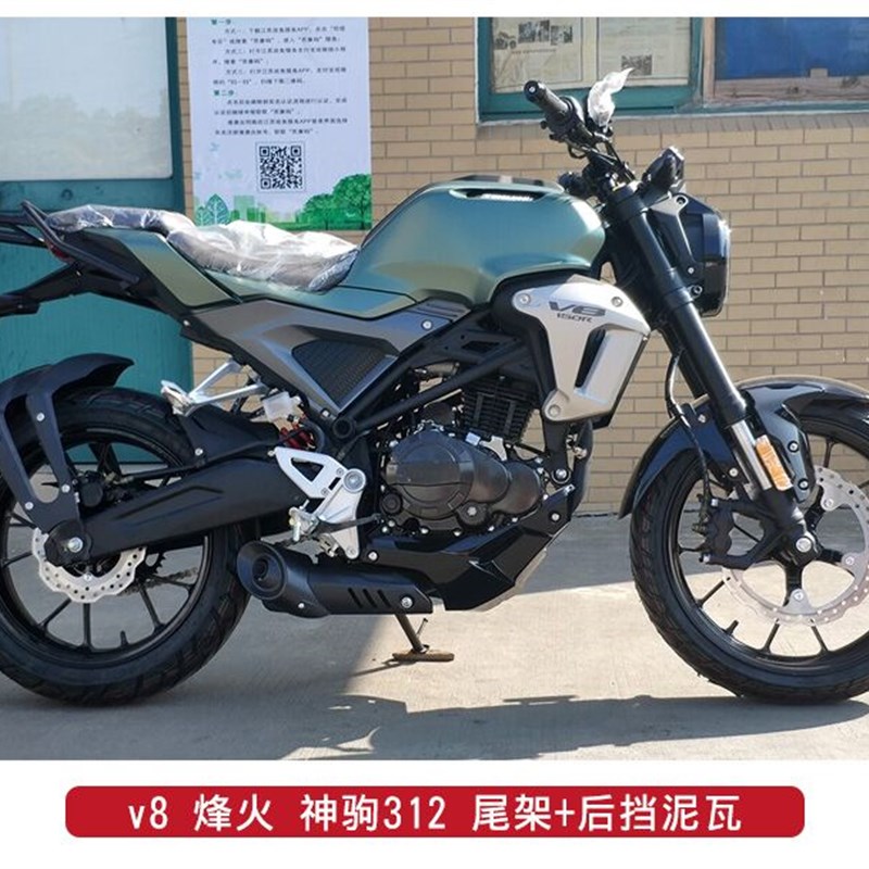 迅龙V8神驹312烽火V9国四150趴赛重型机车公路赛后货架街车尾箱架