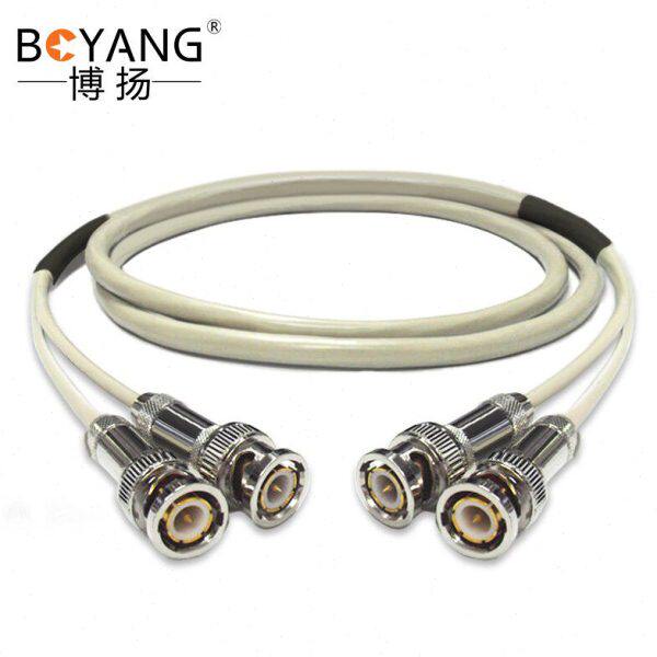 博扬 2M跳线BNC-BNC 2M兆E1接头成品跳线syv75-2-1同轴电缆DDF3米