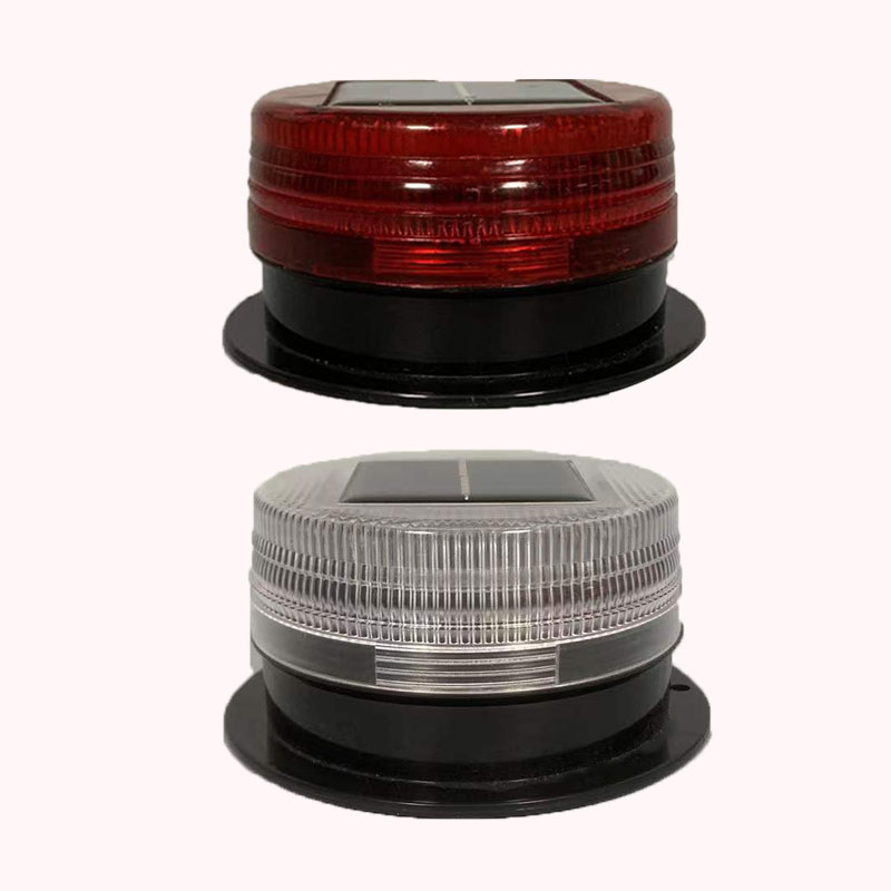 太阳能磁吸警示爆闪灯黄色闪光灯磁铁吸附充电子款货车用LED红蓝