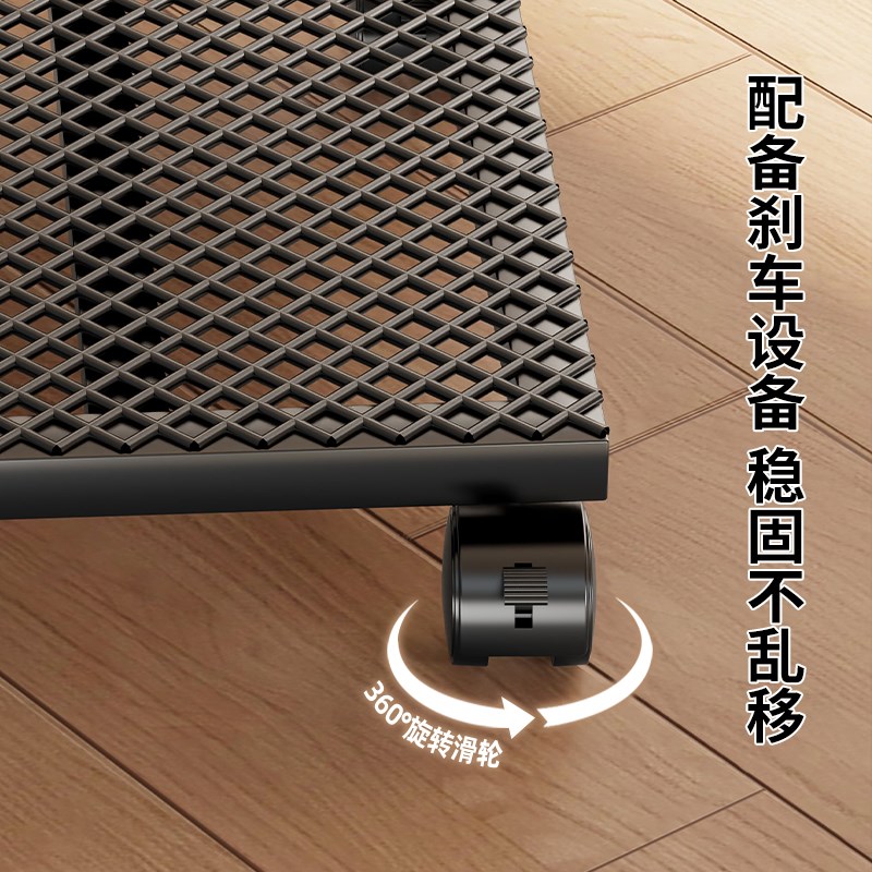 铁艺花盆底座立式花瓶承重底盘带滑轮可移动置物架阳台盆栽摆放架