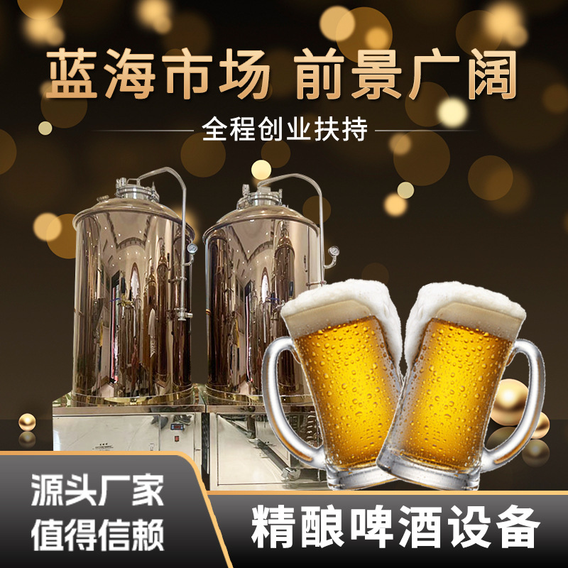 商用精酿啤酒全自动生产线，源头厂家，技术全部教学，操作简单