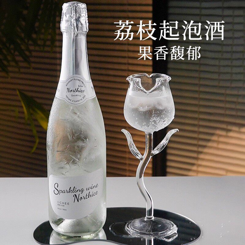 荔枝小白花莫斯卡托女士微醺气泡酒青提果酒起泡酒鸡尾酒香槟酒塞