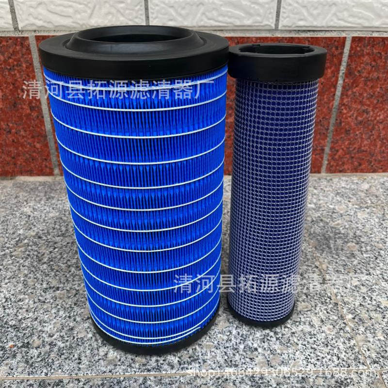 YK1835U空气滤芯适配玉柴新款劲工D7327装载机压路机空滤清器1836