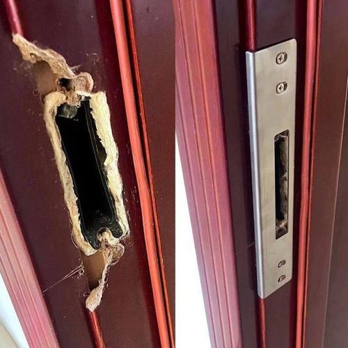 门锁挡片卧室木门锁槽损坏加长挡片包边专用修复锁扣板门锁导向片