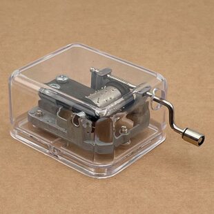 手摇式迷你音乐盒创意礼物透明穿越时空的思恋生日礼物送朋友孩子