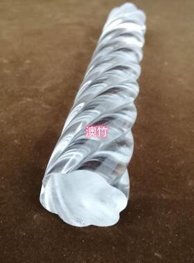 高透明有机玻璃亚克力实心螺纹棒压雅克力pmma梅花棒柱棍10mm20mm