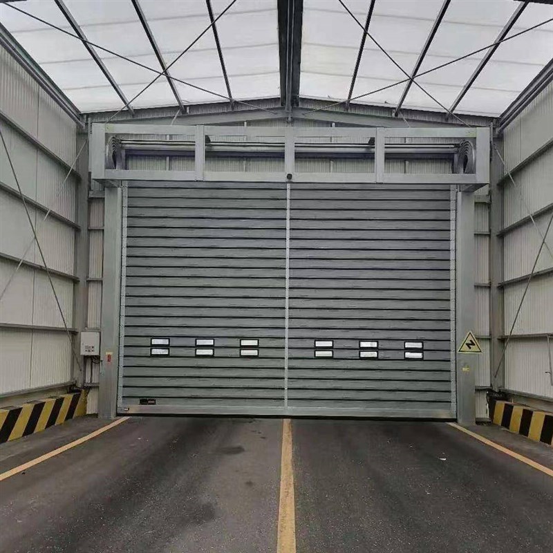 涡轮硬质快速门车间厂房螺旋式自D动感应铝合金卷帘门保温快速门