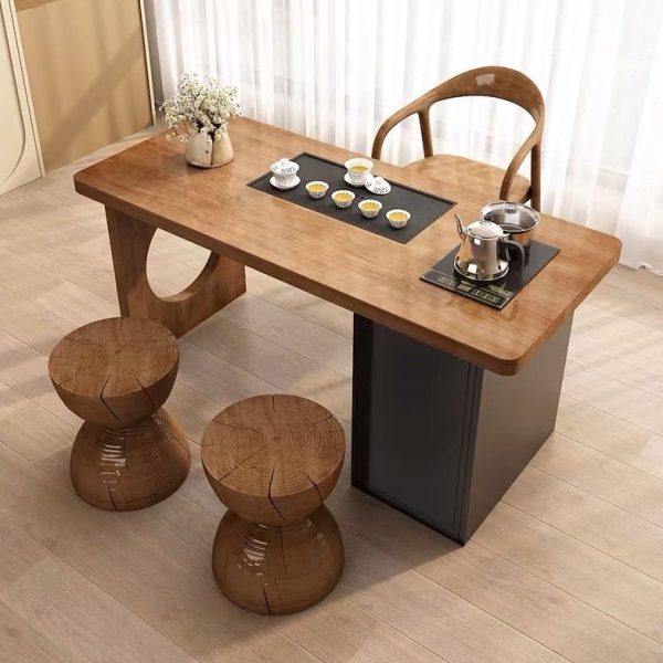 阳台茶桌椅组合小型家用茶台烧水壶一体奶油风实木阳台泡茶桌,商业/办公家具,茶台/茶桌,淘宝优惠券,粉丝福利购,淘宝优惠卷