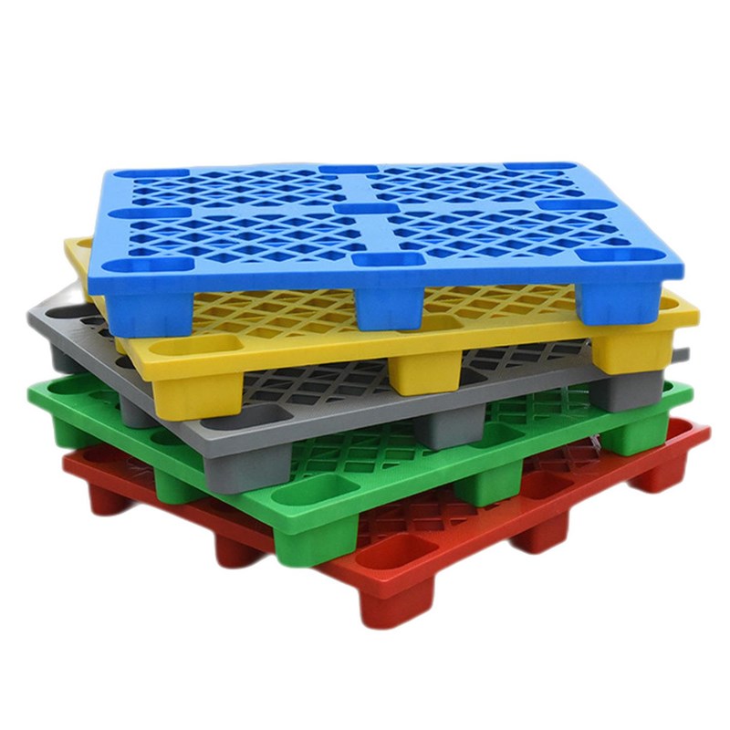 网格九脚1210塑料卡板塑胶x托盘仓库防潮垫板物流地台板叉车栈板