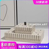 北欧风格 饰盒样板间卧室桌面高级感饰品收纳盒摆件 创意镂空裙边装