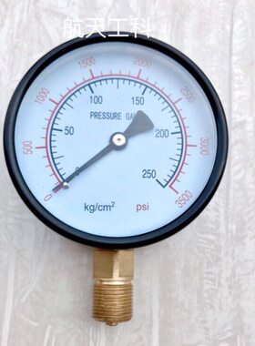 双刻度压力表 Y100 0~250kg/cm2 3500psi 直径100mm 螺纹M20x1.5
