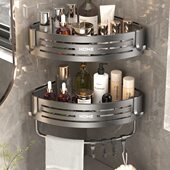 卫生间置物架浴室三角架免打孔挂架厕所洗手间洗漱台壁挂收纳架子