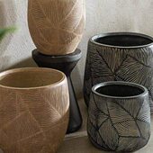 北欧水泥花盆大口径高端轻奢简约客厅绿植盆栽装 饰阳台庭院落地