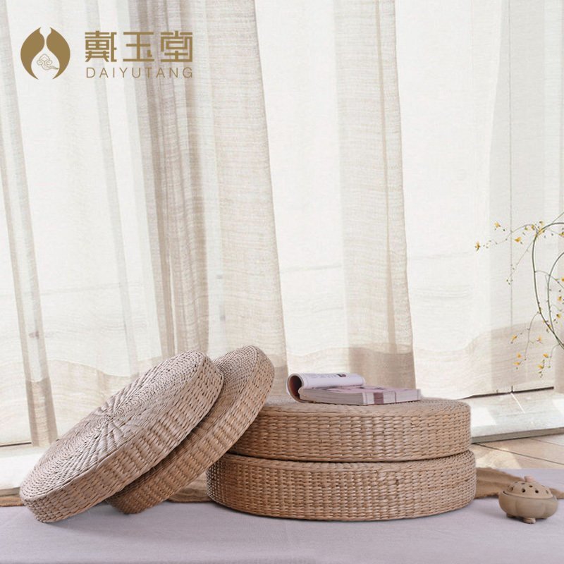 戴玉堂拜垫拜佛垫家用磕头礼佛草编加厚禅意打坐垫禅W修垫蒲团坐