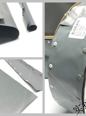 扣式结束带PC100纽扣电缆包布保护套环保阻燃PVC裹线套管灰色包布