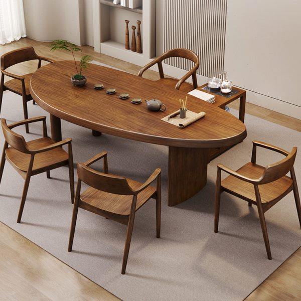 新中式实木茶桌椅组合创意弧形家用小户型功夫茶台简约公泡茶桌,商业/办公家具,茶台/茶桌,淘宝优惠券,粉丝福利购,淘宝优惠卷