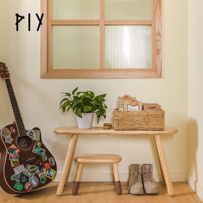 PIY/拼爱玩大松饼凳长板凳实木家用餐凳书桌椅凳简约长条凳轻奢