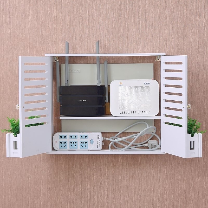集线箱表盒无线路由器收纳盒架子。网线盒子墙上R安装箱子角落wla