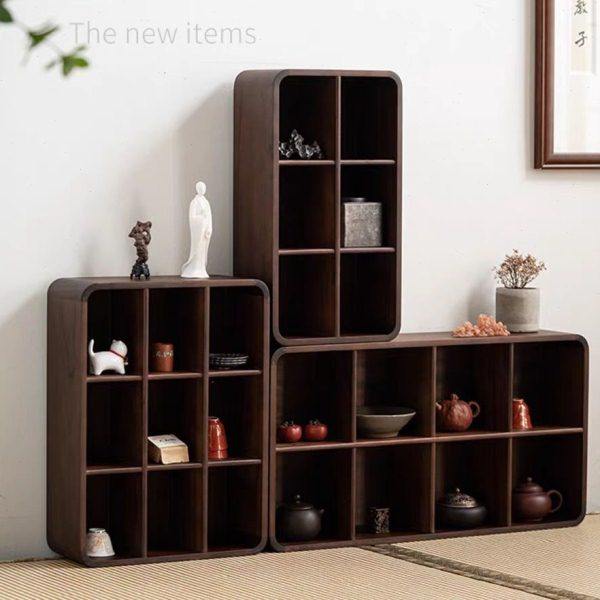 胡桃木茶具架子置物架小型桌面墙上多阁中式架实木收纳多格,收纳整理,暖气片置物架,淘宝优惠券,粉丝福利购,淘宝优惠卷