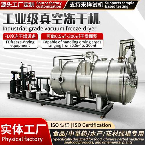 大型工业冻干机水果真空冷冻干燥机5㎡-300㎡食品冻干设备厂家