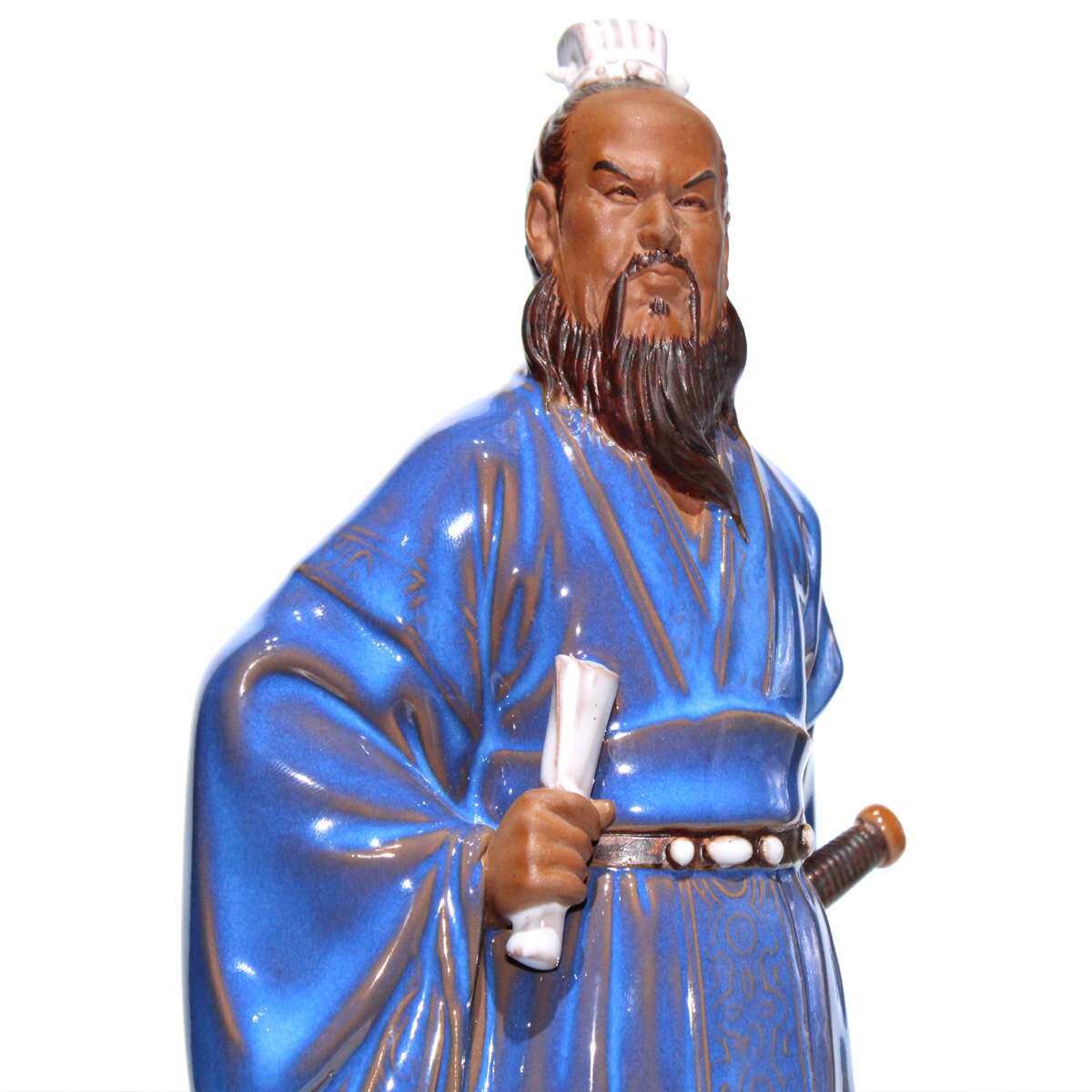 曹操 三国演义 石湾陶瓷公仔 手工制作盆景假山渔缸摆设 送礼佳品