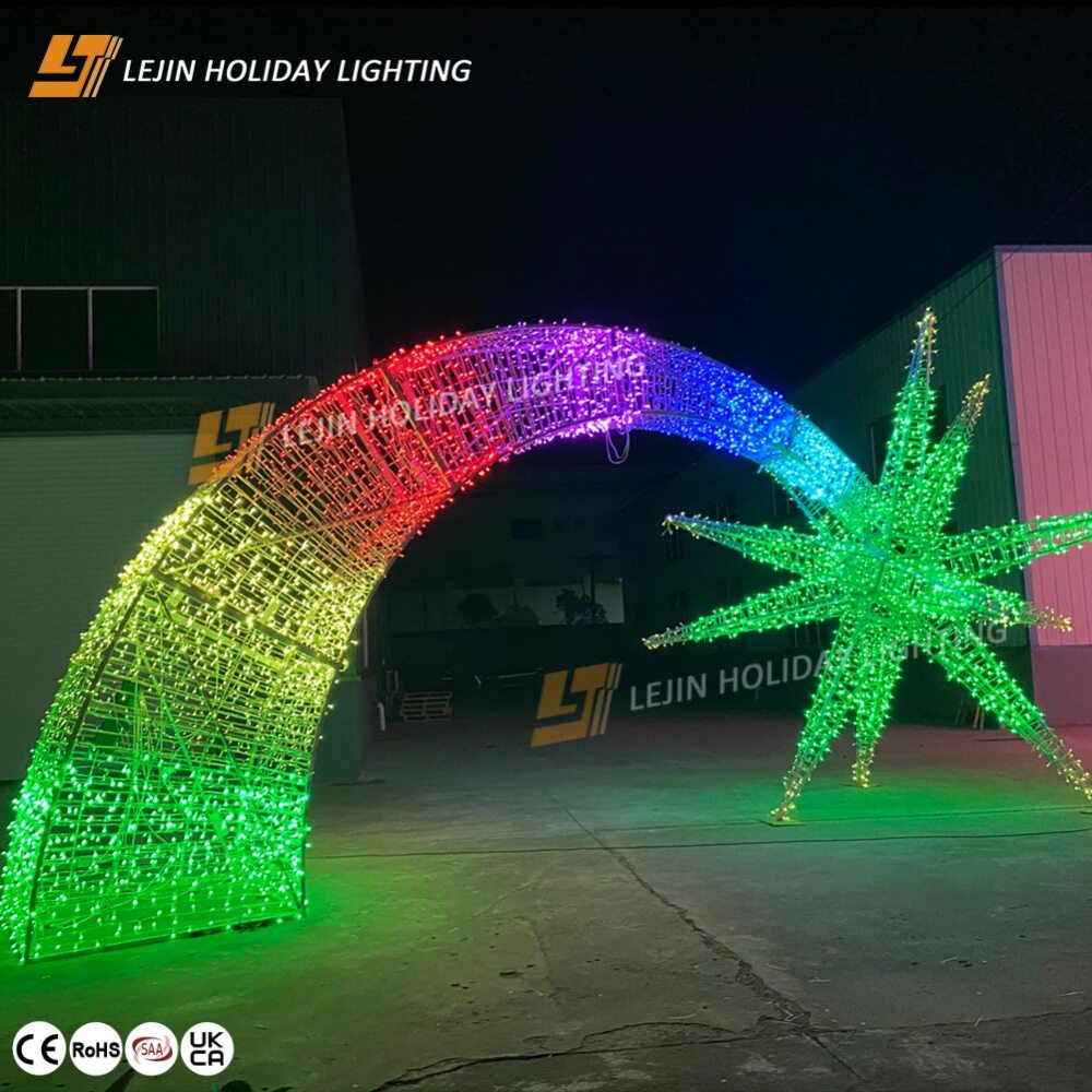 定制智能图案灯节日街道亮化装饰灯低压防水3D彩色彗星造型灯